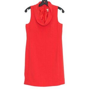 J Crew Dress Cowl Neck Preppy Minimalist Office Effortless Workwear Red Size XS